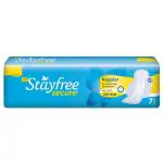 Stayfree Secure Dry Cover with Wings Sanitary Pads - Regular 7's