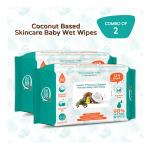 Buddsbuddy Coconut Based Skincare Baby Wet Wipes (Pack of 2 x 72's)