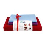 Cozymat Waterproof Bed Protector Combo - Cherry Red (L) + Plum & Firoza (S)