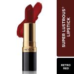 Revlon Super Lustrous Lipstick - Matte Retro Red 004 4.2gm