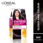 L'Oreal Paris Casting Creme Gloss Hair Color, Ebony Black 200 159.5 Gm