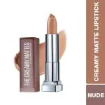 Maybelline New York Color Sensational Creamy Matte Lipstick, 650 Nude Embrace 3.9 gm