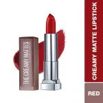 Maybelline New York Color Sensational Creamy Matte Lipstick, 643 Cosmopolitan Red 3.9 gm