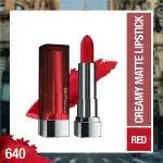 Maybelline New York Color Sensational Creamy Matte Lipstick, 640 Red Liberation 3.9 gm