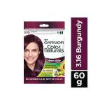 Garnier Color Naturals Creme Riche Sachet, Shade 3.16, Burgundy 60 gm