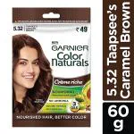 Garnier Color Naturals Creme Riche Sachet, Shade 5.32, Taapsee's Caramel Brown 60 gm