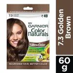 Garnier Color Naturals Creme Riche Sachet, Shade 7.3, Golden Brown 30 ml + 30 gm