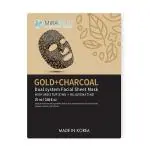 Mirabelle Korea Gold + Charcoal Dual System Facial Sheet Mask 25 Ml