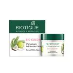 Biotique Coconut Brightening Instant Glow Cream For All Skin Types 50 gm