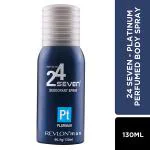Revlon 24 Seven Perfumed Body Spray For Men - Platinum 130 Ml