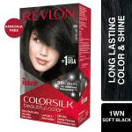 Revlon Colorsilk Hair Color with Keratin - Soft Black 1WN 40ml + 40ml + 11.8ml 1's