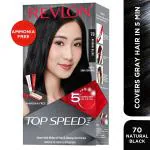 Revlon Top Speed Ammonia Free Hair Color Woman-70 Natural Black (40gm+40gm+15ml) 1's