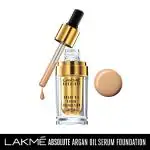 Lakme Absolute Argan Oil Serum Foundation With Spf 45 W160 WARM SAND 15 Ml