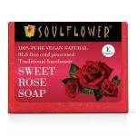 Soulflower Sweet Rose Soap Vitamin E 150gm