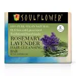 Soulflower Rosemary Lavender Hair Cleansing Bar Soap with Jojoba oil 150 gm