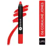 SUGAR Cosmetics Matte As Hell Crayon Lipstick - 06 Coraline Jones (Orange Coral) 2.8 gm