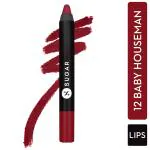 SUGAR Cosmetics Matte As Hell Crayon Lipstick - 12 Baby Houseman (Deep Pink) 2.8 gm