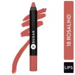 SUGAR Cosmetics Matte As Hell Crayon Lipstick - 18 Rosalind (Nude Rose) 2.8 gm