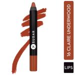 SUGAR Cosmetics Matte As Hell Crayon Lipstick - 16 Claire Underwood (Burnt Orange) 2.8 gm