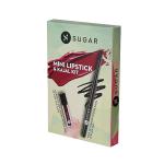 SUGAR Cosmetics Kohl Of Honour Intense Kajal 01 Black Out (Black) +Smudge Me Not Liquid Mini Lipstick - 08 Wine and Shine 50 gm