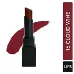 SUGAR Cosmetics Nothing Else Matter Longwear Lipstick - 16 Cloud Wine (Burgundy Red Berry) 3.2 gm