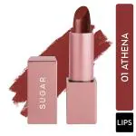 SUGAR Cosmetics Mettle Matte Lipstick - 01 Athena (Red Terracotta) 3.6 gm