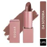 SUGAR Cosmetics Mettle Matte Lipstick - 04 Soteria (Brown Nude) 3.6 gm