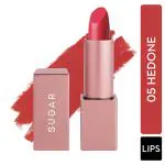 SUGAR Cosmetics Mettle Matte Lipstick - 05 Hedone (Orange toned Red) 3.6 gm