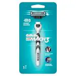 Gillette Mach 3 Razor Comprising of 1N Handle and 1N Cartridge and 1N Free Keychain 1's