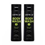 Ustraa Body Wash - Green Clay (Pack of 2 x 250 ml)