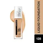 Maybelline New York Super Stay 24H Full coverage Liquid Foundation,Warm Nude 128 30 ml (N)