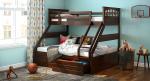 Urban Ladder Barnley Single Over Queen Storage Bunk Bed (Bed Size : Queen; Finish : Dark Walnut)
