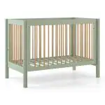 Urban Ladder Brent Solid Wood Crib in Green Colour