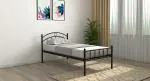 SimplyWud Arnold Metal Single Bed (Bed Size : Single; Finish : Black)