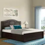 Urban Ladder Ballito Solid Wood Box Storage Bed (Finish : Mahogany; Bed Size : Queen)