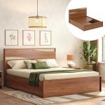 Urban Ladder Karya King Size Storage Bed (Fnish - Wheat Brown Walnut)