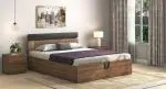 Aruba Hydraulic Bed - Classic Walnut (Bed Size : queen; Finish : classic walnut)