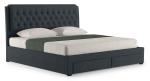 Urban Ladder Cassiope Upholstered Storage Bed (Colour : Grey; Bed Size : King)