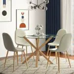 Urban Ladder Nobu 4 Seater Round Table (Finish- Light Wood)