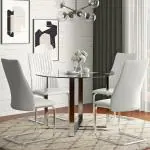 Urban Ladder Sanchez 4 Seater Round Table (Finish- Chrome)