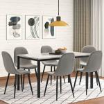 Urban Ladder Roux Dining Table (Colour : Black)