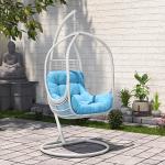 Urban Ladder Kamilah Rattan Swing Chair in White Colour