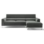 Urban Ladder Chelsea Sectional Fabric Sofa (Grey) (Sofa Type : Sectional; Seater : 3)
