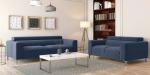 Urban Ladder Chelsea Fabric Sofa (Lapis Blue) (Sofa Material : Fabric; Seater : 2)