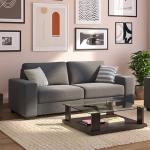 Urban Ladder Leslie Sofa (Smoke Grey) (Seater : 3; Sofa Material : Fabric)