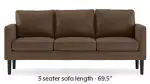 Urban Ladder Liverpool Sofa (Mocha) (Seater :3 ; Sofa Material : Fabric)
