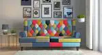 Urban Ladder Minnelli 3 Seater Loveseat (Colour : Retro Patchwork)