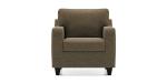 Urban Ladder Walton Sofa (Fossil Brown) (Sofa Material : Fabric; Seater : 1)