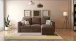 Urban Ladder Kowloon Sectional Sofa Cum Bed With Storage (Colour : Daschund Brown)