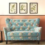 Urban Ladder Frida Loveseat (Colour : Dusty Teal Floral)